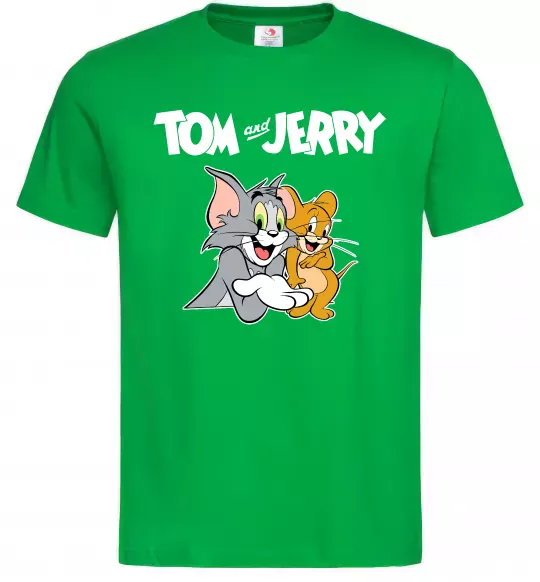 Мужская футболка Tom and Jerry з написом Зеленый фото