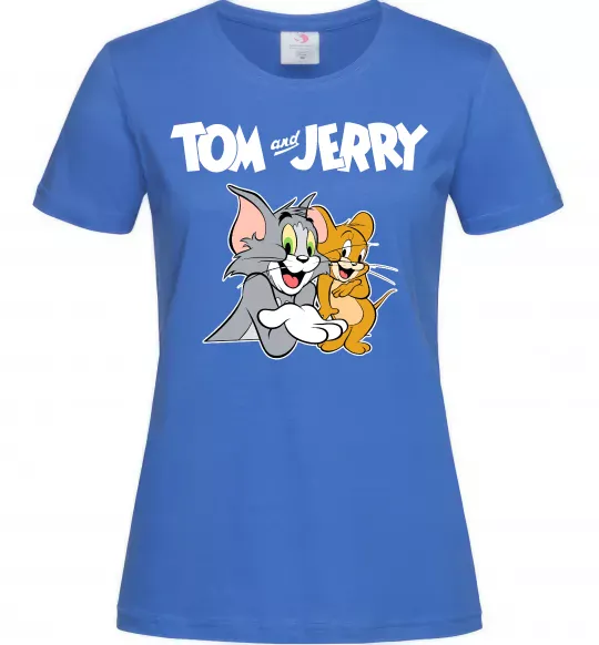 Жіноча футболка Tom and Jerry з написом Яскраво-синій фото