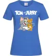 Жіноча футболка Tom and Jerry з написом Яскраво-синій фото