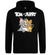 Чоловіча толстовка (худі) Tom and Jerry з написом Чорний фото