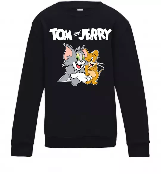 Детский Свитшот Tom and Jerry з написом Черный фото