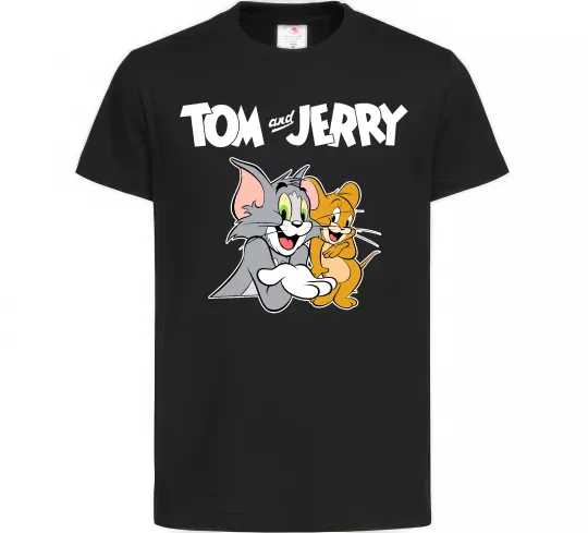 Дитяча футболка Tom and Jerry з написом Чорний фото