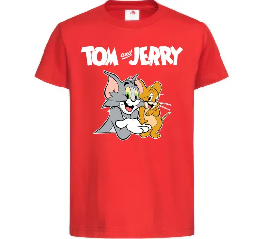 Дитяча футболка Tom and Jerry з написом Червоний фото