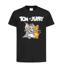 Детская футболка Tom and Jerry з написом Черный фото