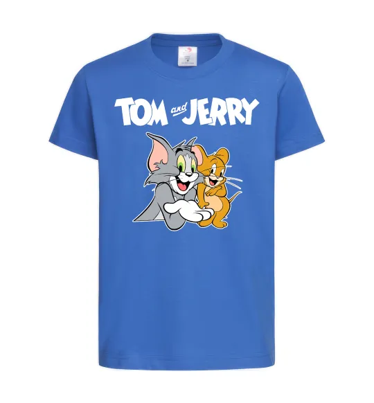 Детская футболка Tom and Jerry з написом Ярко-синий фото