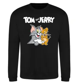 Світшот Tom and Jerry з написом Чорний фото