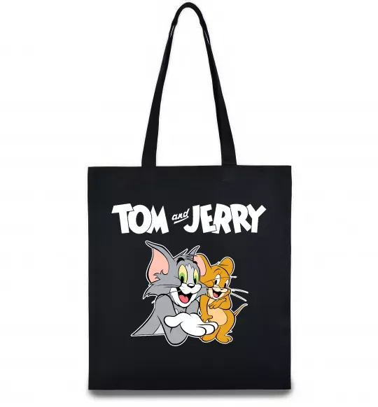 Эко-сумка Tom and Jerry з написом Черный фото
