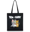 Эко-сумка Tom and Jerry з написом Черный фото