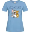 Жіноча футболка Tom and Jerry з написом Блакитний фото
