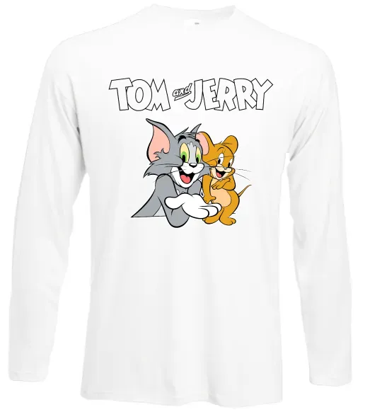 Лонгслив Tom and Jerry з написом Белый фото