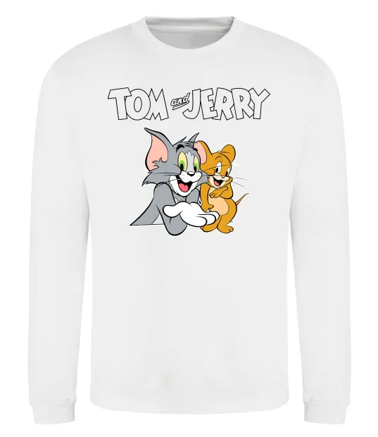 Свитшот Tom and Jerry з написом Белый фото