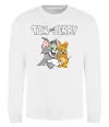 Свитшот Tom and Jerry з написом Белый фото