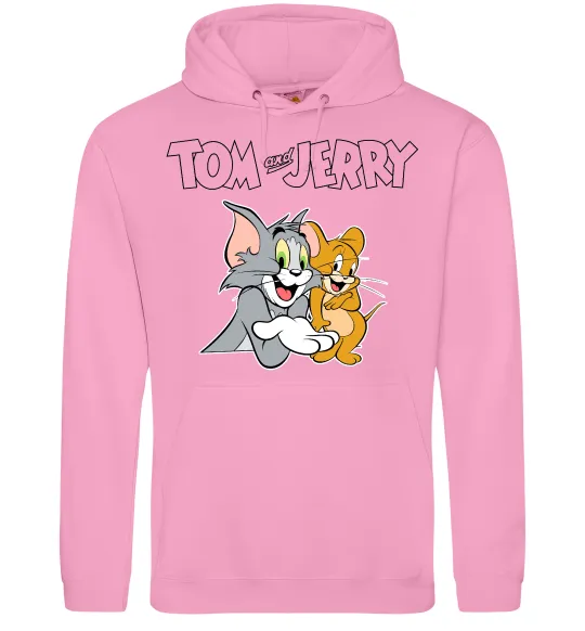 Женская толстовка (худи) Tom and Jerry з написом Розовый фото