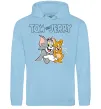 Женская толстовка (худи) Tom and Jerry з написом Голубой фото