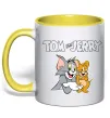 Чашка с цветной ручкой Tom and Jerry з написом Лимонный фото