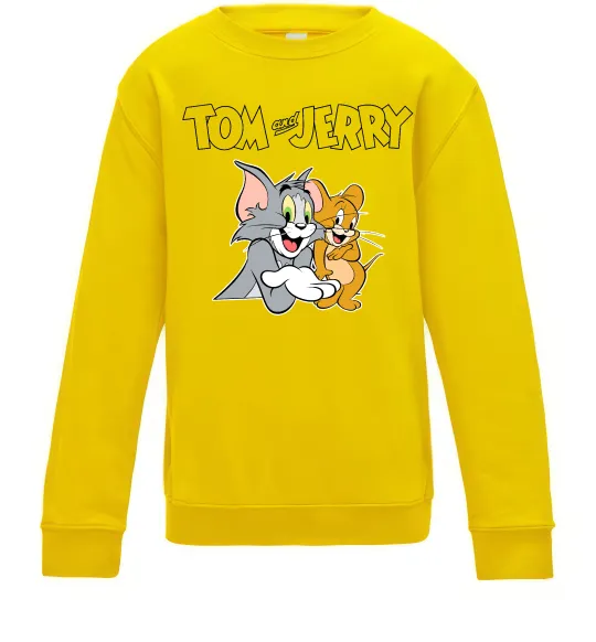 Детский Свитшот Tom and Jerry з написом Солнечно желтый фото