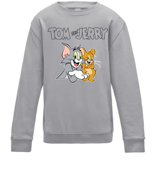 Детский Свитшот Tom and Jerry з написом Серый меланж фото