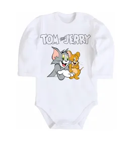 Детский боди Tom and Jerry з написом Белый фото