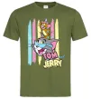 Чоловіча футболка Tom and Jerry pastel Оливковий фото