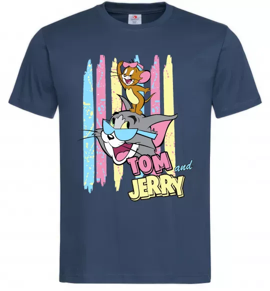 Чоловіча футболка Tom and Jerry pastel Темно-синій фото
