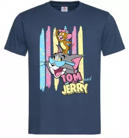 Чоловіча футболка Tom and Jerry pastel Темно-синій фото