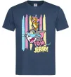 Чоловіча футболка Tom and Jerry pastel Темно-синій фото