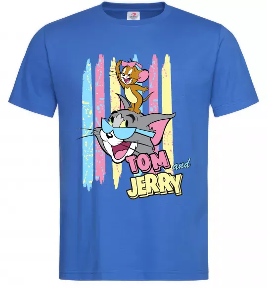 Чоловіча футболка Tom and Jerry pastel Яскраво-синій фото