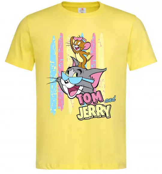 Чоловіча футболка Tom and Jerry pastel Лимонний фото