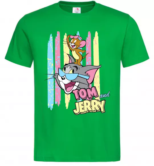 Чоловіча футболка Tom and Jerry pastel Зелений фото