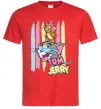 Чоловіча футболка Tom and Jerry pastel Червоний фото