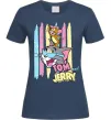 Жіноча футболка Tom and Jerry pastel Темно-синій фото