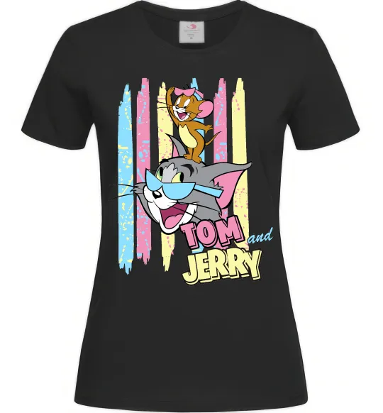 Жіноча футболка Tom and Jerry pastel Чорний фото