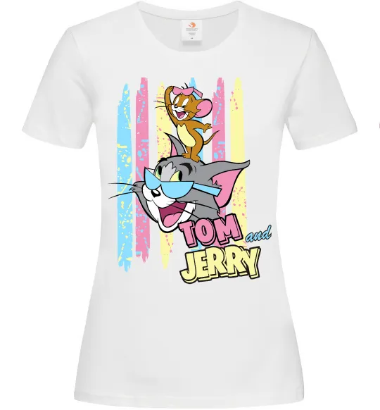 Жіноча футболка Tom and Jerry pastel Білий фото
