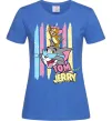 Жіноча футболка Tom and Jerry pastel Яскраво-синій фото