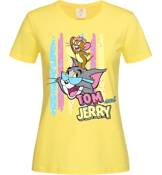 Жіноча футболка Tom and Jerry pastel Лимонний фото
