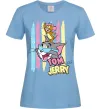 Жіноча футболка Tom and Jerry pastel Блакитний фото