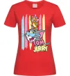 Жіноча футболка Tom and Jerry pastel Червоний фото