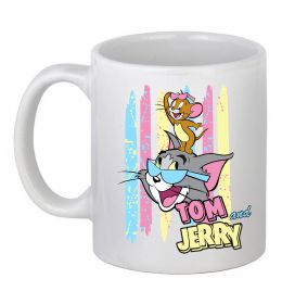 Чашка керамическая Tom and Jerry pastel