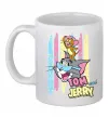 Чашка керамічна Tom and Jerry pastel Білий фото