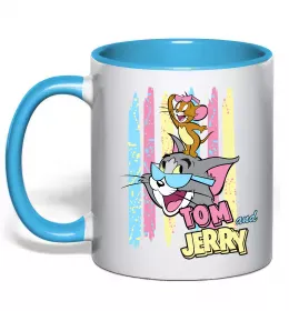 Чашка з кольоровою ручкою