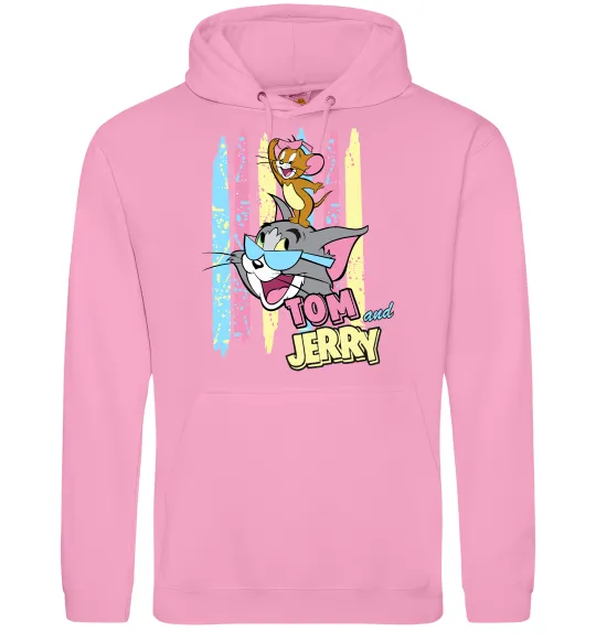 Мужская толстовка (худи) Tom and Jerry pastel Розовый фото