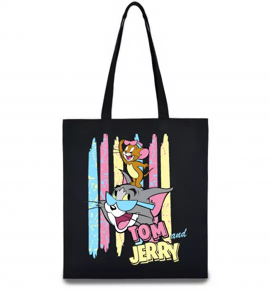 Еко-сумка Tom and Jerry pastel Чорний фото