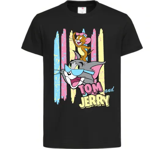 Дитяча футболка Tom and Jerry pastel Чорний фото