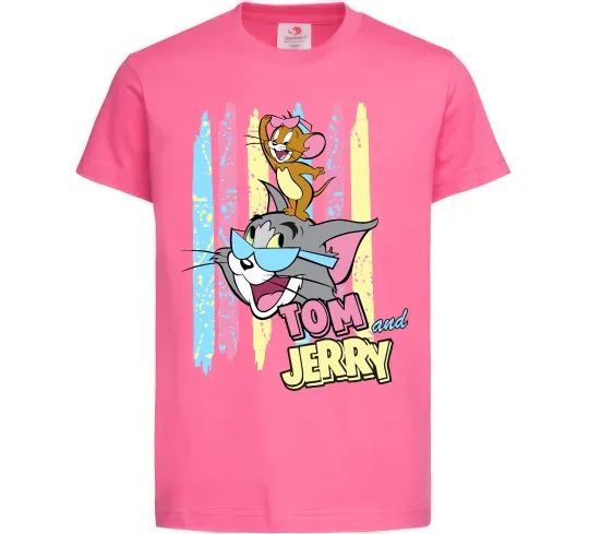 Дитяча футболка Tom and Jerry pastel Яскраво-рожевий фото