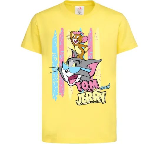 Дитяча футболка Tom and Jerry pastel Лимонний фото
