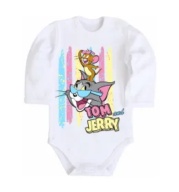 Детский боди Tom and Jerry pastel Белый фото