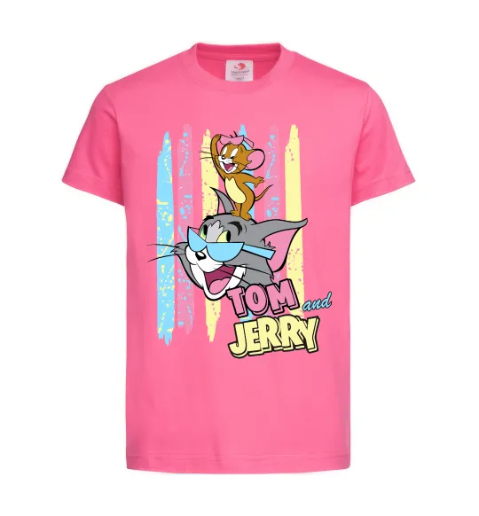 Детская футболка Tom and Jerry pastel Ярко-розовый фото