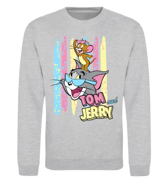 Свитшот Tom and Jerry pastel Серый меланж фото
