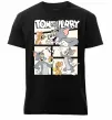 Чоловіча преміум футболка Tom and Jerry collage Чорний фото