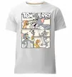 Чоловіча преміум футболка Tom and Jerry collage Білий фото